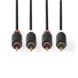 Kábel 2x Cinch konektor/2x Cinch konektor 3m NEDIS CABW24200AT30