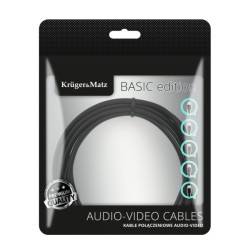Kábel Jack 3.5mm stereo/2x Cinch 1,8m KRUGER & MATZ KM1214 Basic