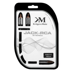Kábel Jack 3.5mm stereo/2x Cinch 1,8m KRUGER & MATZ KM0310