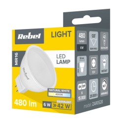 Žiarovka LED MR16 6W biela prírodná REBEL ZAR528-1