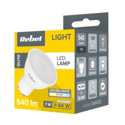 Žiarovka LED GU10 7W biela prírodná REBEL ZAR0532