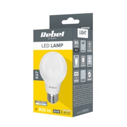 Žiarovka LED E27 8,5 W A60 biela studená REBEL ZAR0553