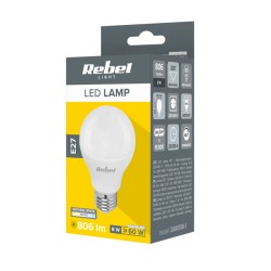 Žiarovka LED E27 8W G45 biela prírodná REBEL ZAR0518-1