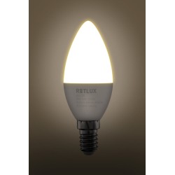Žiarovka LED E14 5W C37 biela teplá RETLUX REL 35 4ks