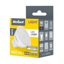 Žiarovka LED MR16 6W biela teplá REBEL ZAR0527-1