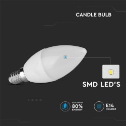 Žiarovka LED E14 3,7W biela teplá V-TAC VT-1818