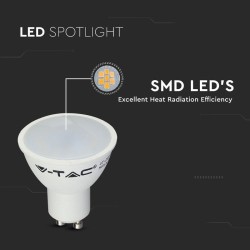 Žiarovka LED GU10 4,5W SPOT biela studená V-TAC VT-1975