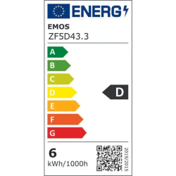 Žiarovka Filament LED E27 5,9W biela prírodná EMOS ZF5D43.3 sada 3ks