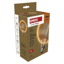 Žiarovka DECO LED E27 4W flame EMOS Z5BO11