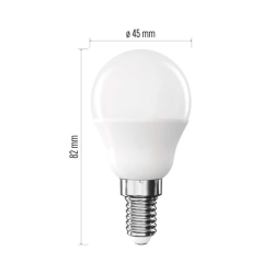 LED žiarovka E14 2,5W Classic Mini Globe biela teplá EMOS ZQ1D11