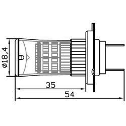 Autožiarovka LED H7 12/24V 48W CARCLEVER balenie 2