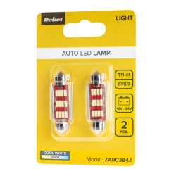 Autožiarovka LED T11x41 12V REBEL ZAR0384.1 2ks / blister