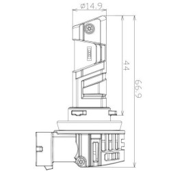 Autožiarovka LED H11 9-18V CARCLEVER 95HLH-H11-E6S homologácia R37 biela 2ks