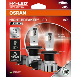 Autožiarovka LED START 12V H4 OSRAM Night Breaker studená biela 2ks