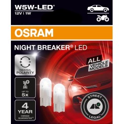 Autožiarovka LED 12V W5W OSRAM studená biela 2ks