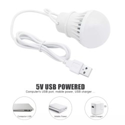 Žiarovka USB biela 5W