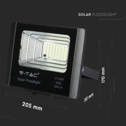 Svietidlo solárne V-TAC VT-25W 12W 4000K