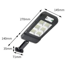 Svietidlo solárne LED HS-8013 nástenné s PIR