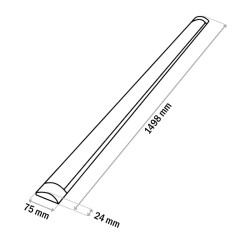 Svietidlo pod linku QTEC Q-36B 45W LED BATTEN LIGHT