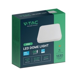 Svietidlo stropné V-TAC VT-8618 Square 18W Samsung Chip