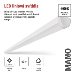 LED lineárne svietidlo EMOS ZAB913 Mano 60W