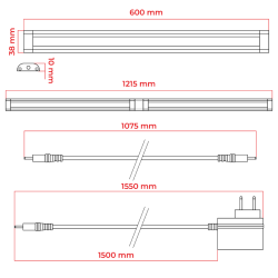 LED pásik pod líniu DPM CGB9W