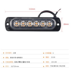 LED prídavné svetlo 12-24V/6W biele 6500K na karavany, lode, vozíky atď