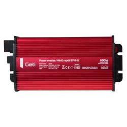 Menič napätia GETI GPI 612 12V/230V 600W USB