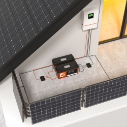 LiFePO4 batérie pre solárne systémy 12,8 V 200 Ah TE12200 LITHTECH Bluetooth, BMS, IP66