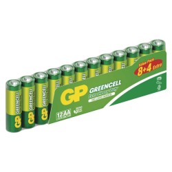 Batérie AA (R6) Zn-Cl GP Greencell 12ks
