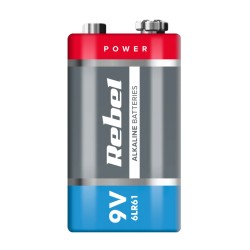 Batéria 6LR61 (9V) alkalická REBEL 1ks / blister BAT0062B