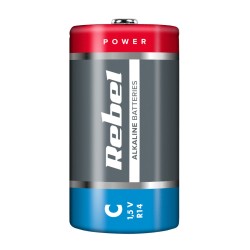 Batéria C (R14) alkalická REBEL Alkaline Power 2ks / blister BAT0063B