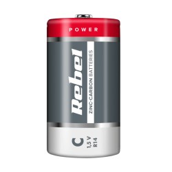 Batéria C (R14) Zn-Cl REBEL 2ks / shrink BAT0083