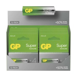 Batérie AA (R6) alkalická GP Super 4ks