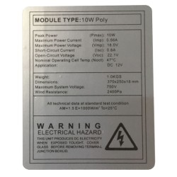 Solárny panel 12V/10W polykryštalický