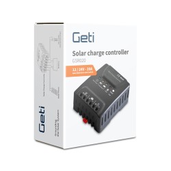 Solárny regulátor PWM GETI GSR020 12-24V/20A
