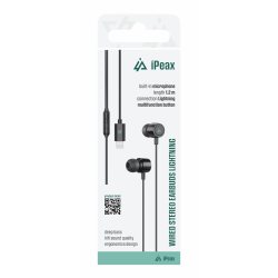 Slúchadlá iPEAX 90010134 Lightning Black