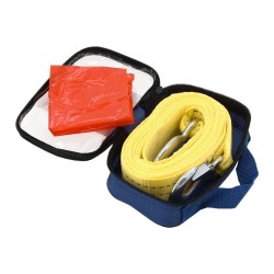 Lano ťažné ploché 3000kg s karabínami COMPASS 01237