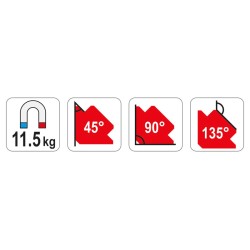 Magnetický uholník na zváranie YATO YT-0863 11,5kg