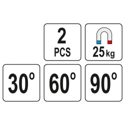 Magnetické držiaky zváračské 2ks YATO YT-08722 25kg