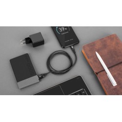 Kábel REBEL RB-6000-200-B USB/Micro USB 2m Black