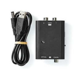 Prevodník Toslink/2x Cinch NEDIS ACON2509BK