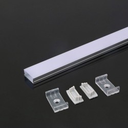 AL profil pro LED, AS3 pre viacero pasikov 23,5x10mm l 2m (zacvakávací/zasunovací)