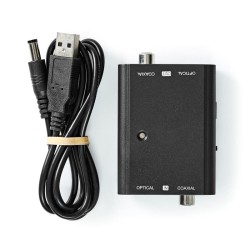 Prevodník 2x Toslink/2x Cinch NEDIS ACON2507BK