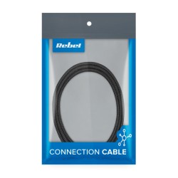 Kábel REBEL RB-6003-100-B USB-C/USB-C 1m Black