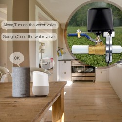 Smart motorizovaný zatvárač ventilu MOES WV-LZ-BK Water Valve WiFi Tuya