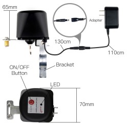 Smart motorizovaný zatvárač ventilu MOES WV-LZ-BK Water Valve WiFi Tuya
