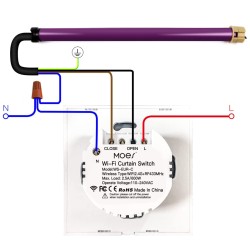 Smart ovládač žalúzií a roliet MOES Curtain Switch Module WiFi Tuya