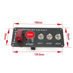 Tlačidlo ŠTART + 4x spínač STU 47161 12V