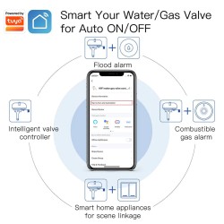 Smart motorizovaný zatvárač ventilu MOES WV-QY-EU Water Valve WiFi Tuya
